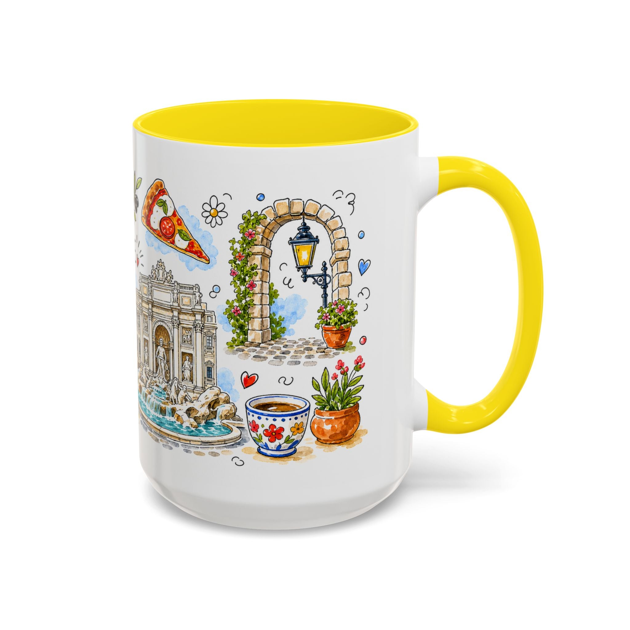 Rome Travel Mug | European City Souvenir Accent Coffee Mug | 11oz 15oz Ceramic Cup