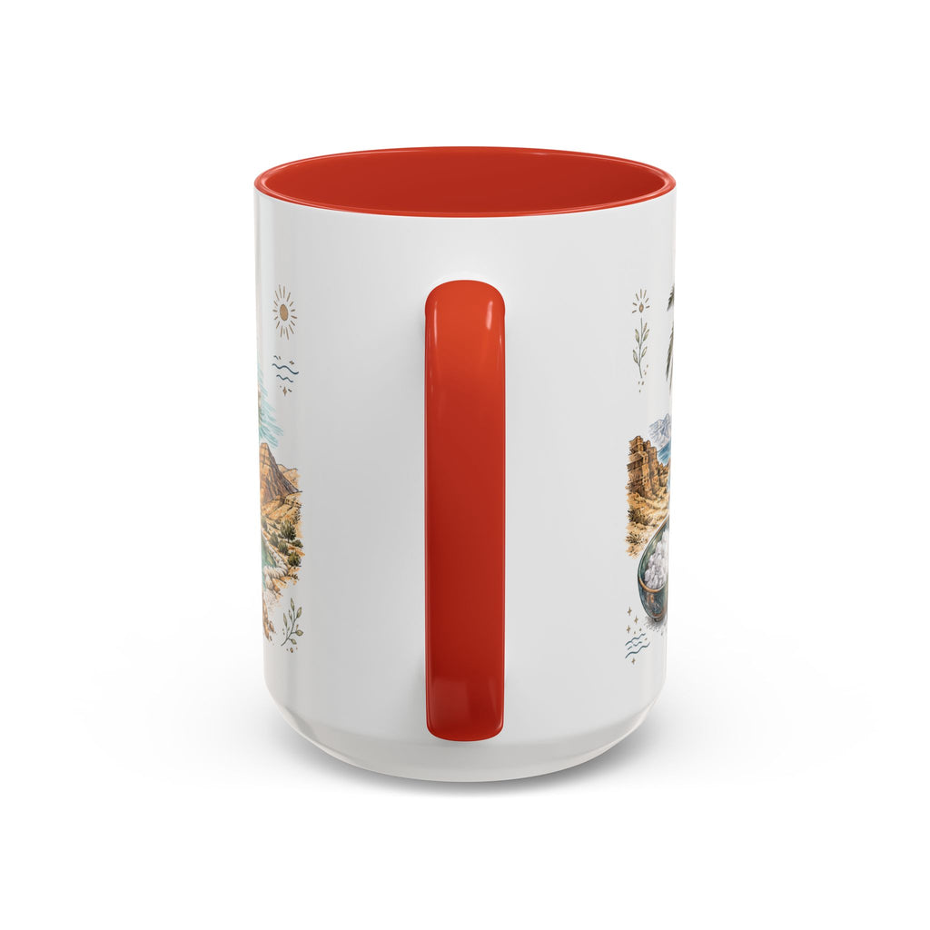 Dead Sea Mug, Jordan Travel Souvenir, Bucket List Gift, Accent Ceramic Coffee Mug 11oz 15oz