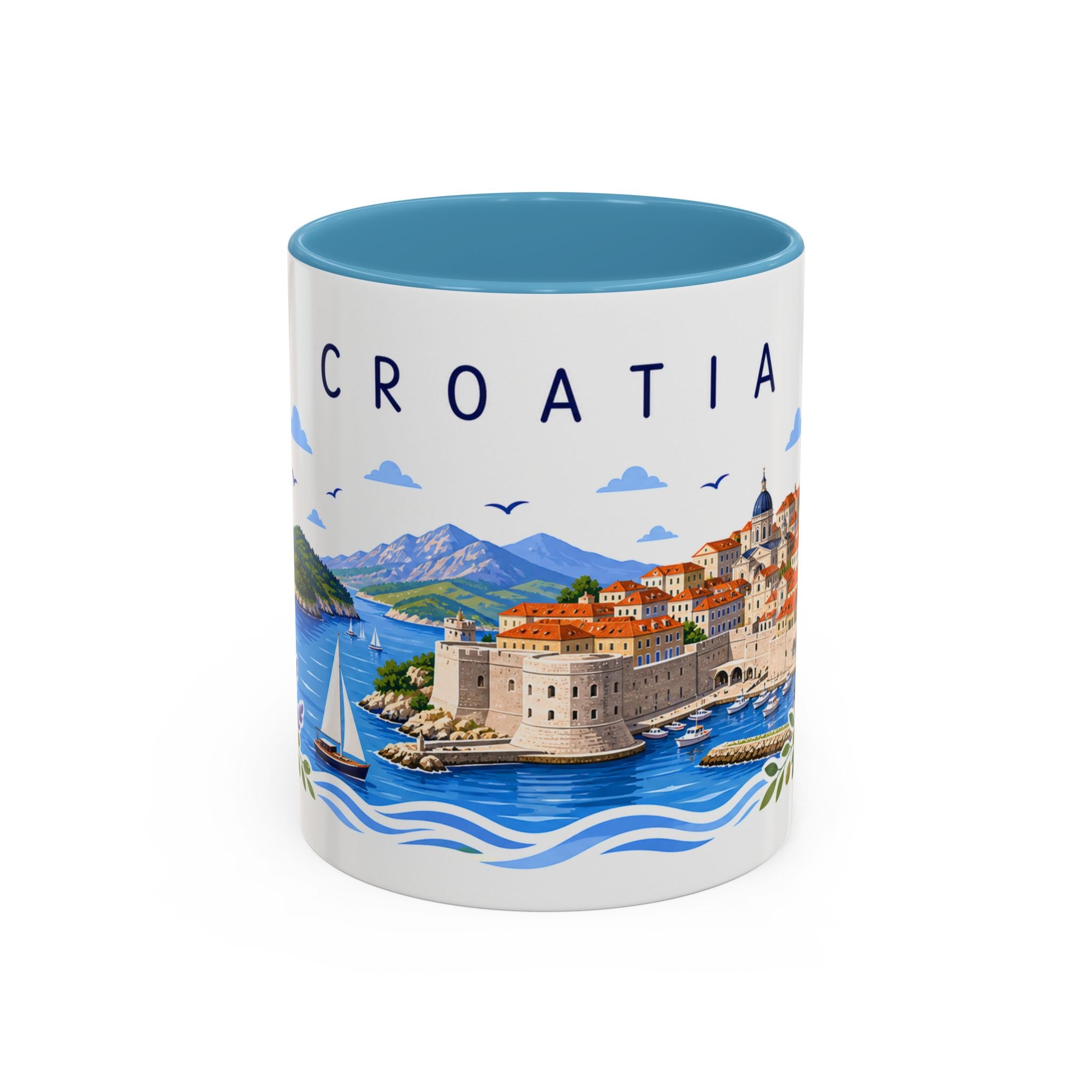Croatia Coffee Mug | Travel Souvenir Accent Mug | Place Gift Ceramic Cup 11oz 15oz