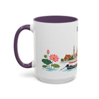 Bangkok Coffee Mug | Thailand Travel Souvenir | Porcelain Decal City Gift | 11oz 15oz Accent Mug