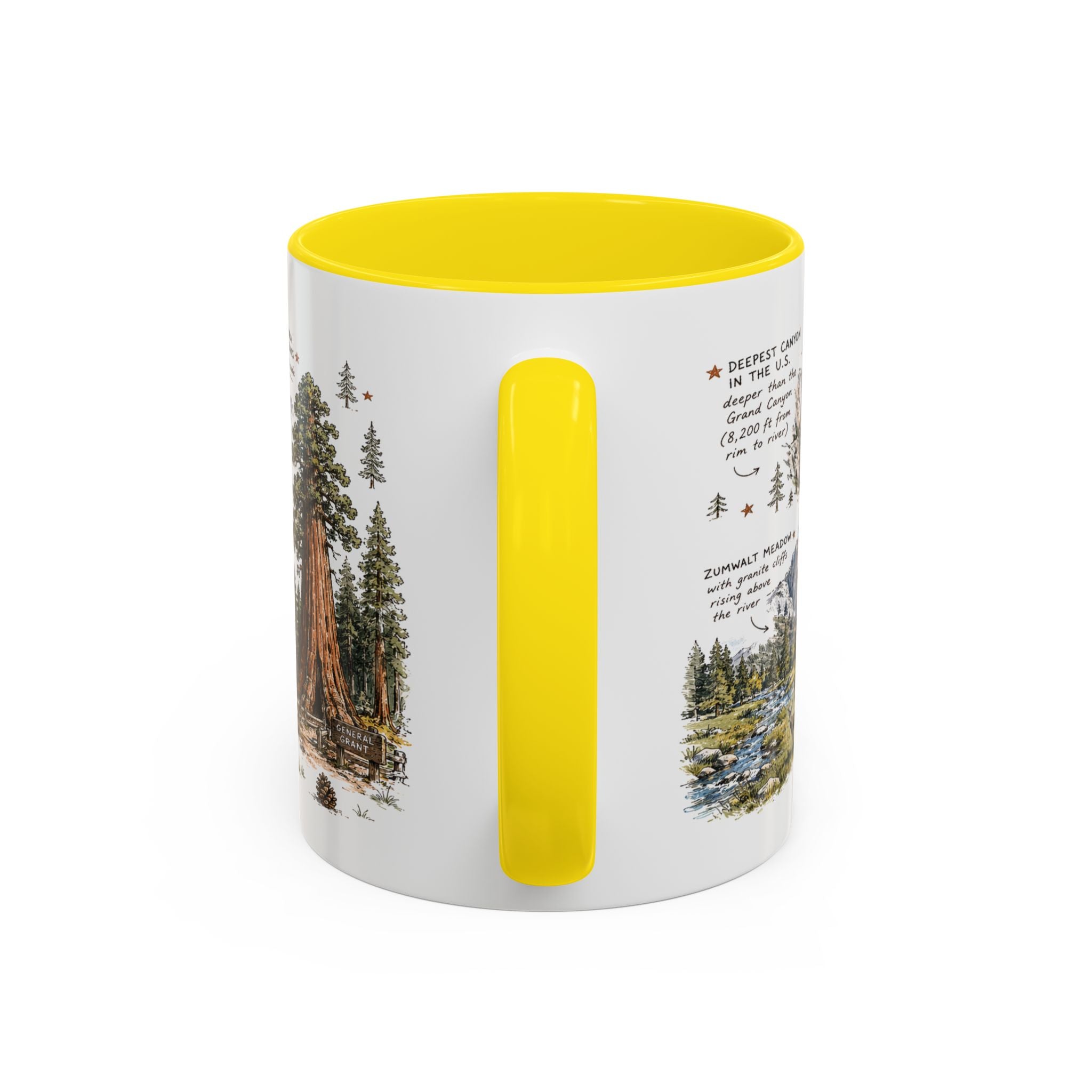 Kings Canyon National Park Coffee Mug | California Sierra Nevada Sequoia Gift | Accent Color Ceramic 11oz 15oz