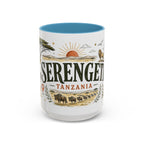 Serengeti Coffee Mug | Travel Destination Souvenir Gift | Accent Color Ceramic 11oz 15oz