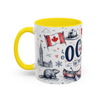 O Canada True North Coffee Mug | Canadian Pride Gift | Accent Color Ceramic 11oz 15oz