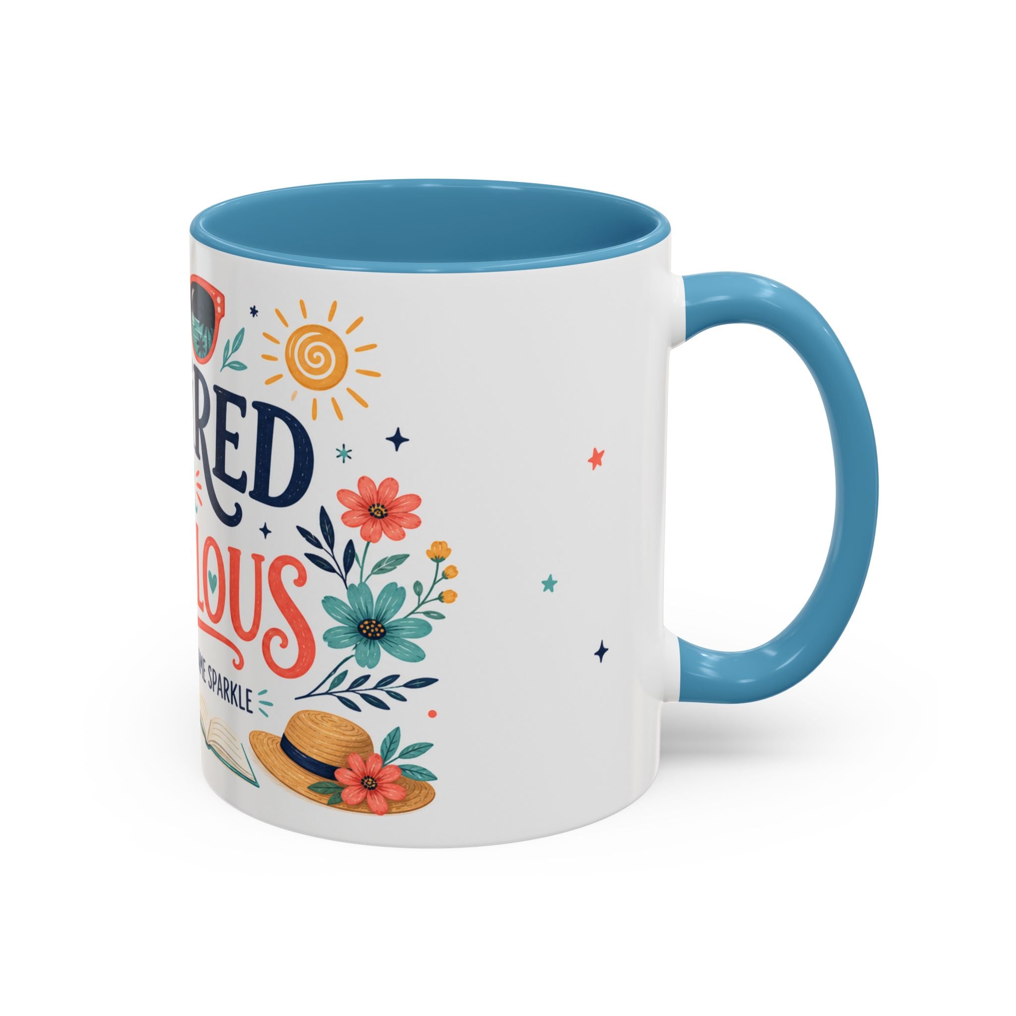 Retired And Fabulous Coffee Mug | Retirement Gift For Women Men | Accent Color Ceramic 11oz 15oz