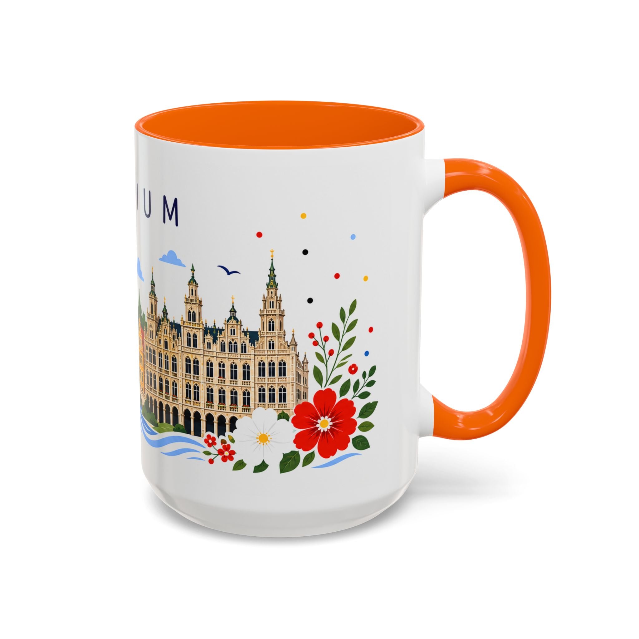 Belgium Coffee Mug | Travel Souvenir Accent Mug | Place Gift Ceramic Cup 11oz 15oz