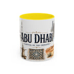 Abu Dhabi Coffee Mug | United Arab Emirates Travel Souvenir | Vintage Illustrated City Gift | 11 oz 15 oz Accent Mug
