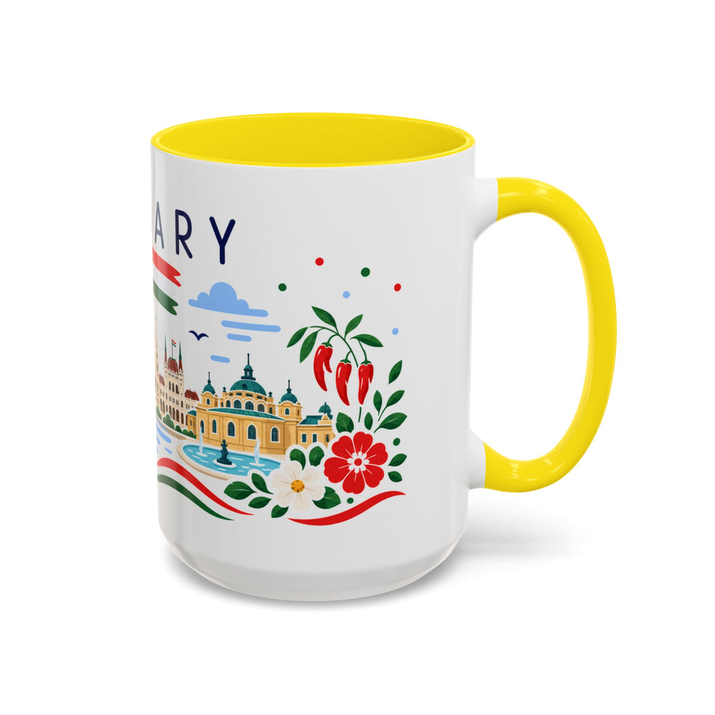Hungary Coffee Mug | Travel Souvenir Accent Mug | Country Gift Ceramic Cup 11oz 15oz