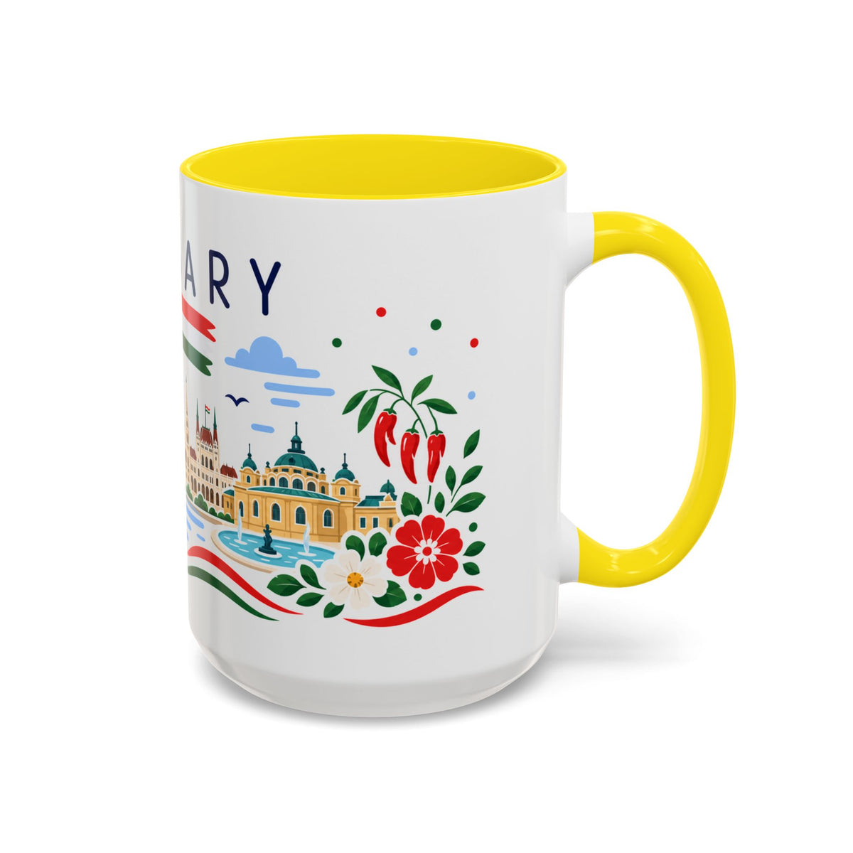 Hungary Coffee Mug | Travel Souvenir Accent Mug | Country Gift Ceramic Cup 11oz 15oz