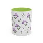 Tennessee Iris Mug, State Flower Floral Coffee Cup, 11oz Botanical Gift