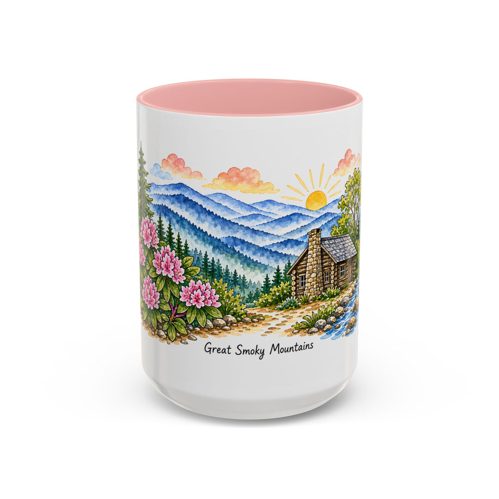 Great Smoky Mountains National Park Mug | US Travel Souvenir Accent Coffee Mug | 11oz 15oz Ceramic Cup