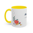 Personalized Teacher Mug | Custom Name Notebook Coffee Cup | Back to School Gift 11oz 15oz