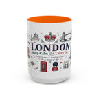 London Coffee Mug | England Souvenir Travel Gift | Accent Color Ceramic 11oz 15oz