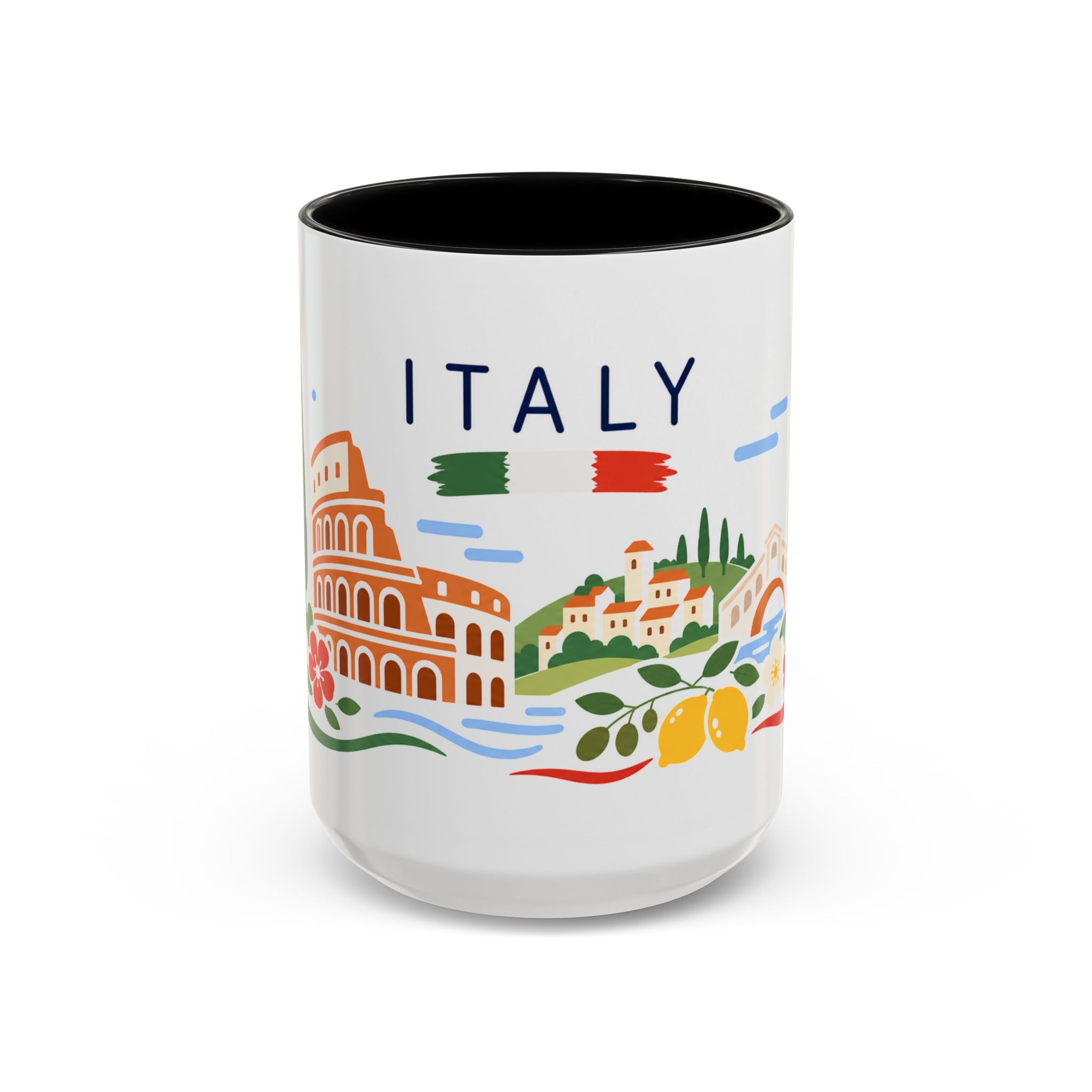 Italy Coffee Mug | Travel Souvenir Accent Mug | Country Gift Ceramic Cup 11oz 15oz