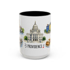 Providence Illustrated Travel Mug | City Souvenir Accent Coffee Mug | 11oz 15oz Ceramic Cup
