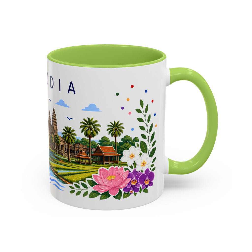Cambodia Coffee Mug | Travel Souvenir Accent Mug | Place Gift Ceramic Cup 11oz 15oz