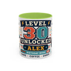 Custom Gamer Birthday Mug | Level Unlocked Name Age Coffee Cup