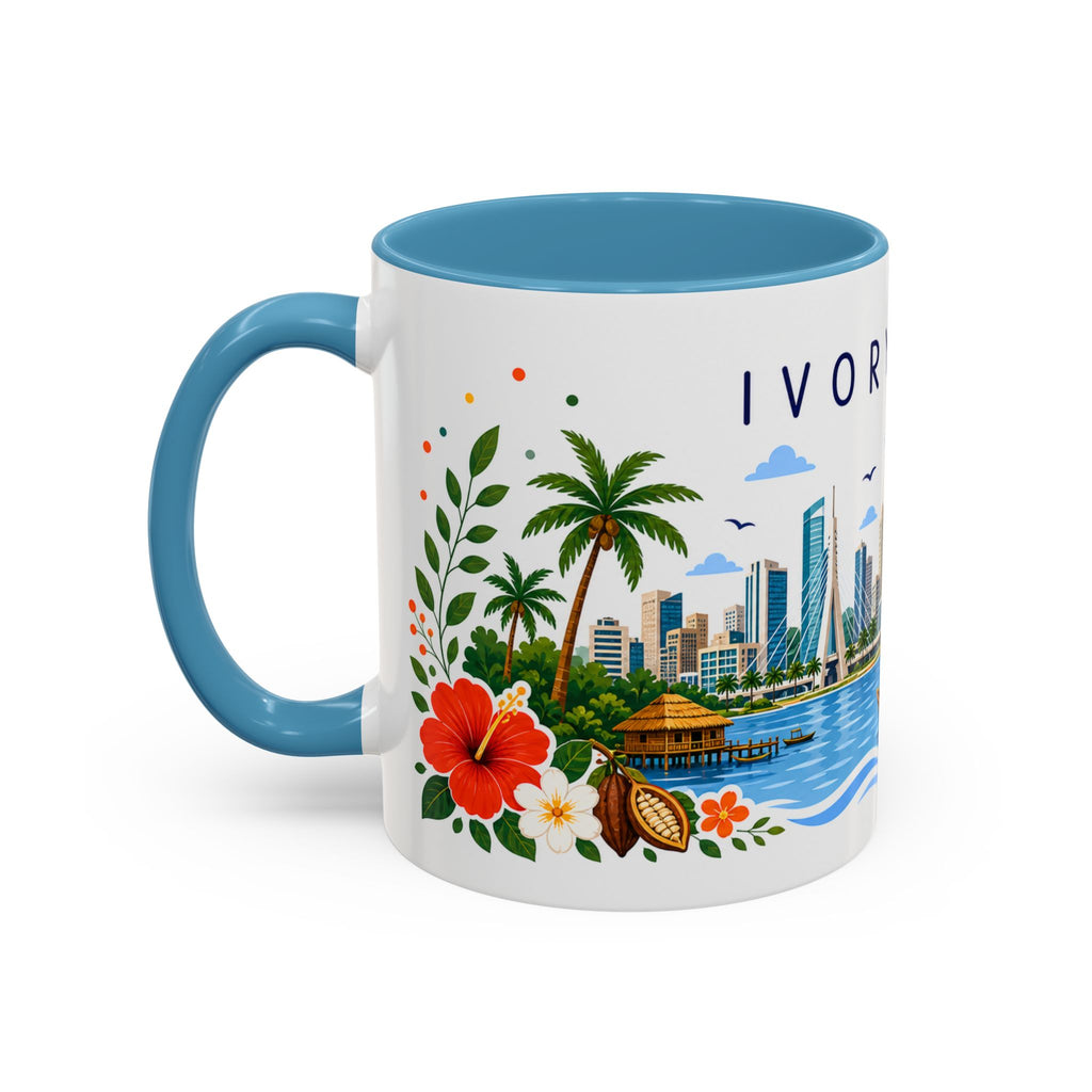 Ivory Coast Coffee Mug | Travel Souvenir Accent Mug | Place Gift Ceramic Cup 11oz 15oz