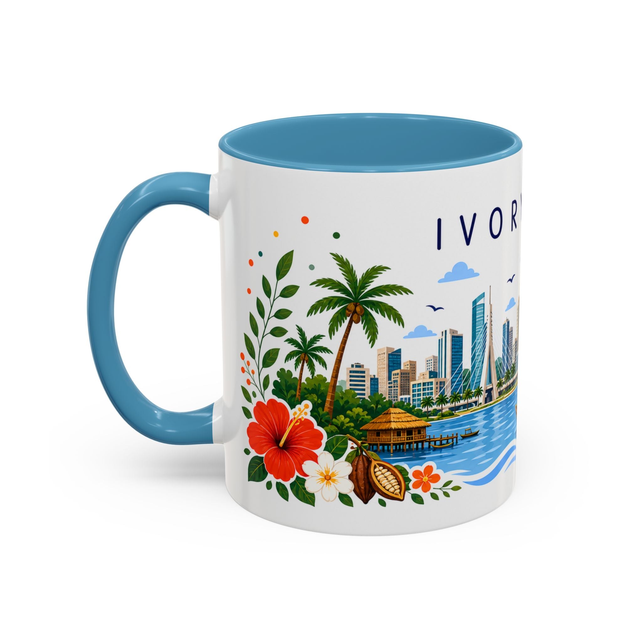 Ivory Coast Coffee Mug | Travel Souvenir Accent Mug | Place Gift Ceramic Cup 11oz 15oz