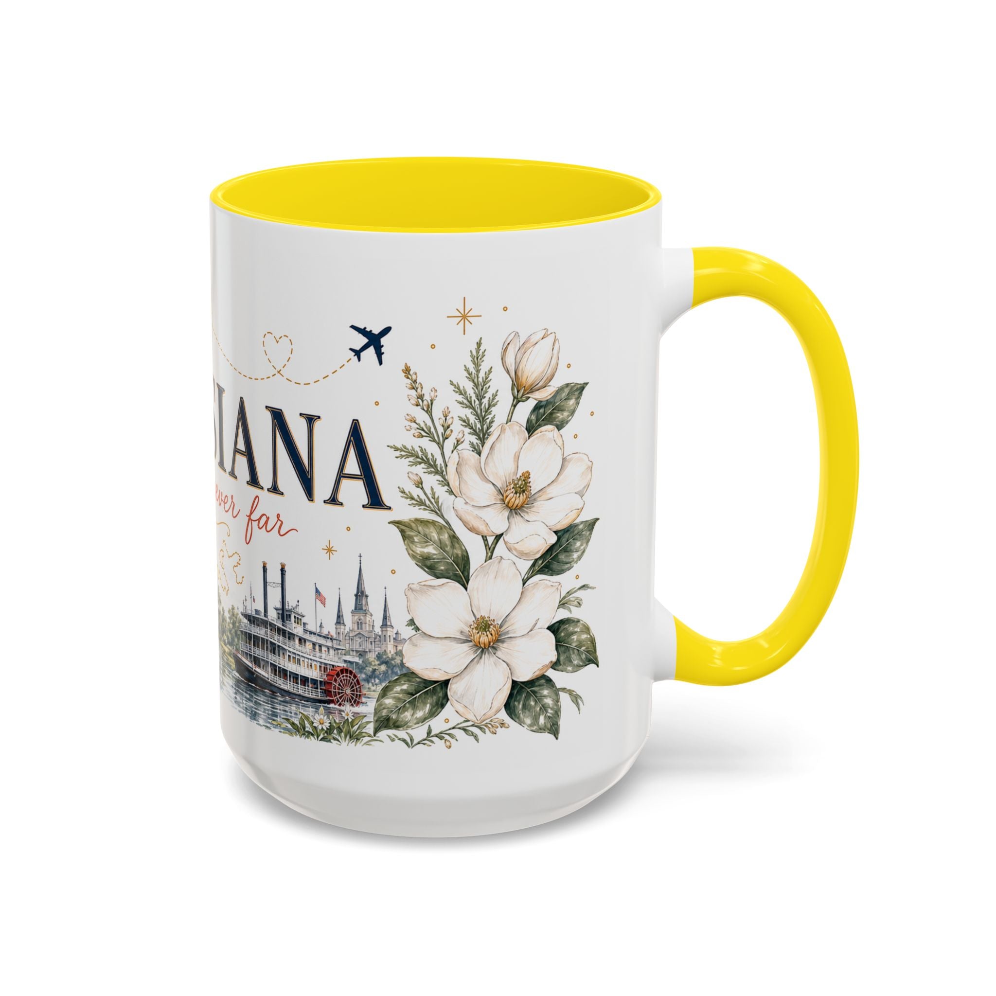 Louisiana Home State Mug | Moving Away Gift | Long Distance Friendship Coffee Cup | 11oz 15oz Accent Mug