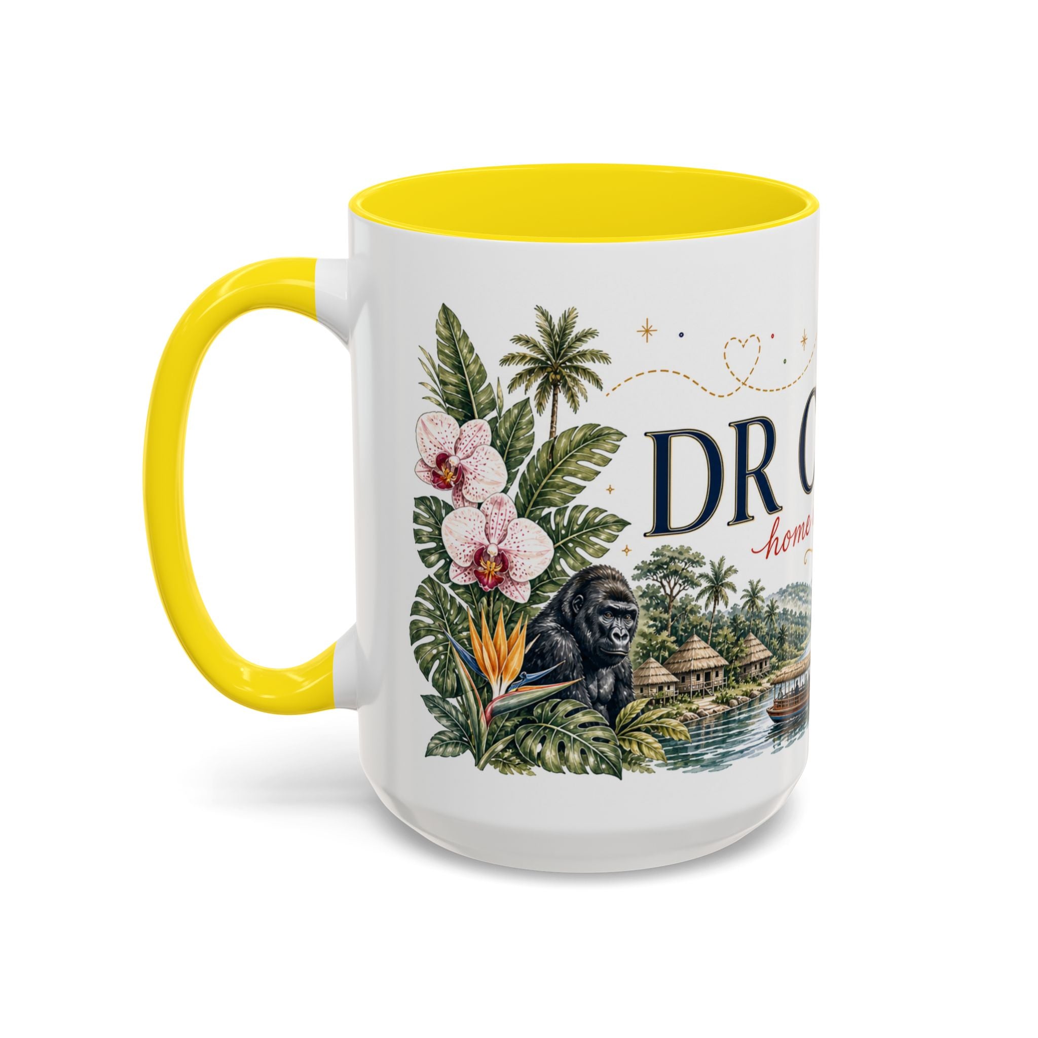 DR Congo Home Country Mug | Moving Away Gift | Long Distance Friendship | 11 oz 15 oz Accent Mug