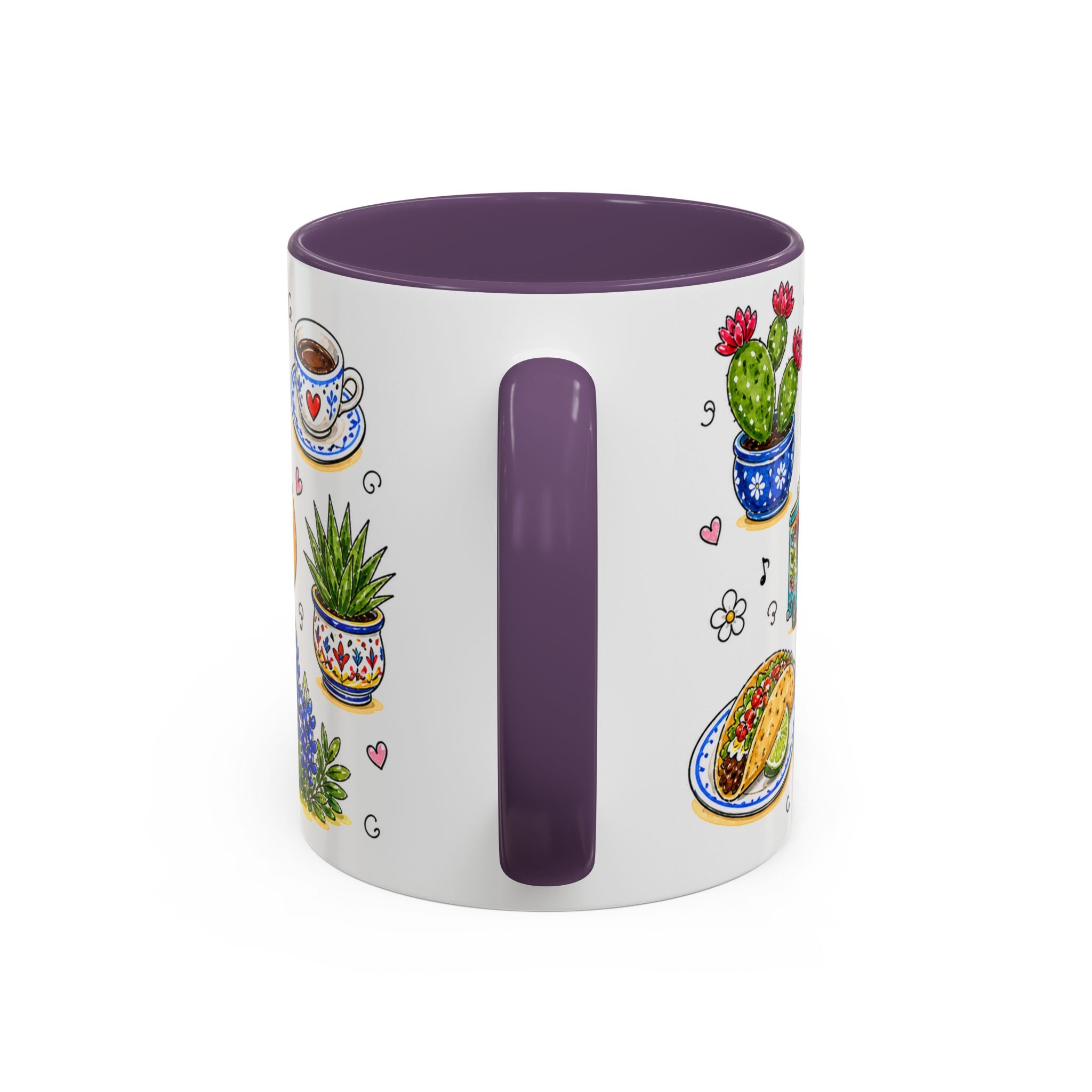Austin Illustrated Travel Mug | City Souvenir Accent Coffee Mug | 11oz 15oz Ceramic Cup