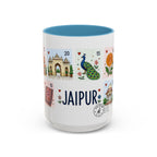 Jaipur Coffee Mug | Postage Stamp Collage Mug | Travel Souvenir Accent Cup 11oz 15oz