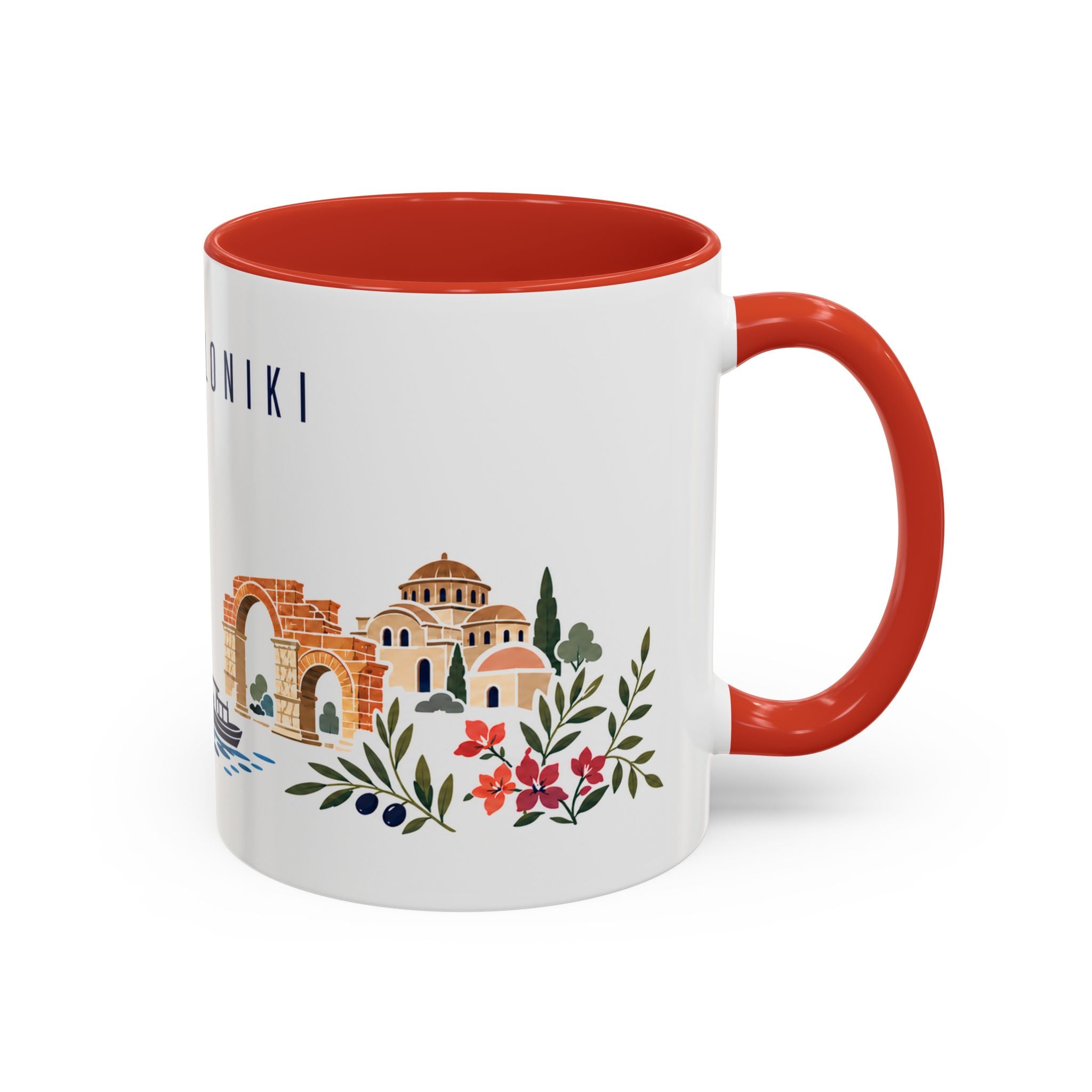 Thessaloniki Coffee Mug | Greece Travel Souvenir | Porcelain Decal City Gift | 11oz 15oz Accent Mug