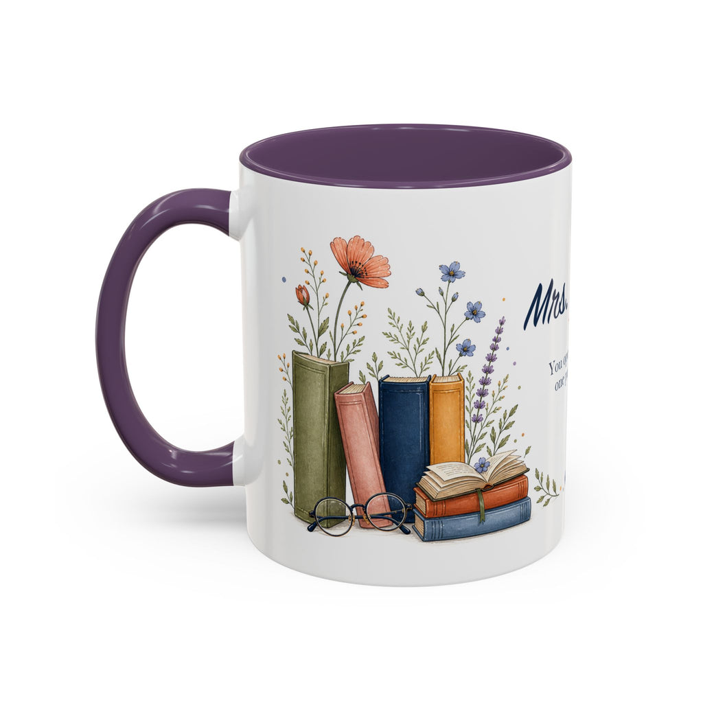 Personalized Reading Teacher Mug | Custom Name Book Lover Coffee Cup | Teacher Appreciation Gift