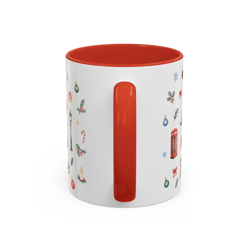 London Christmas Mug | Watercolor City Souvenir, Travel Memories, Ceramic Coffee Cup