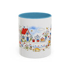 Storybook Cottage Breakfast Mug | Hand Painted Fairy Tale Accent Coffee Mug