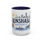 Kinshasa Coffee Mug | DR Congo Souvenir Travel Gift | Accent Color Ceramic 11oz 15oz
