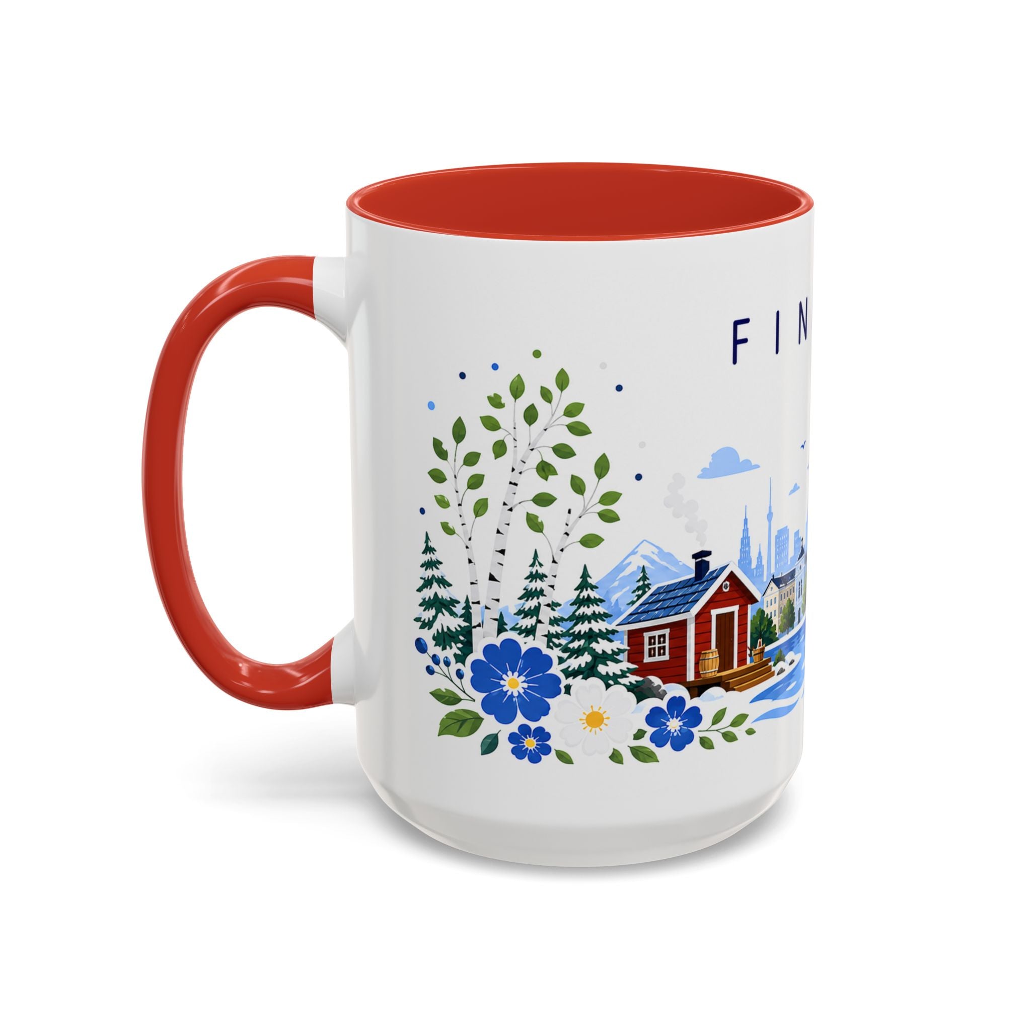 Finland Coffee Mug | Travel Souvenir Accent Mug | Place Gift Ceramic Cup 11oz 15oz