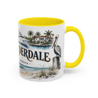 Fort Lauderdale Coffee Mug | United States Travel Souvenir | Vintage Illustrated City Gift | 11 oz 15 oz Accent Mug