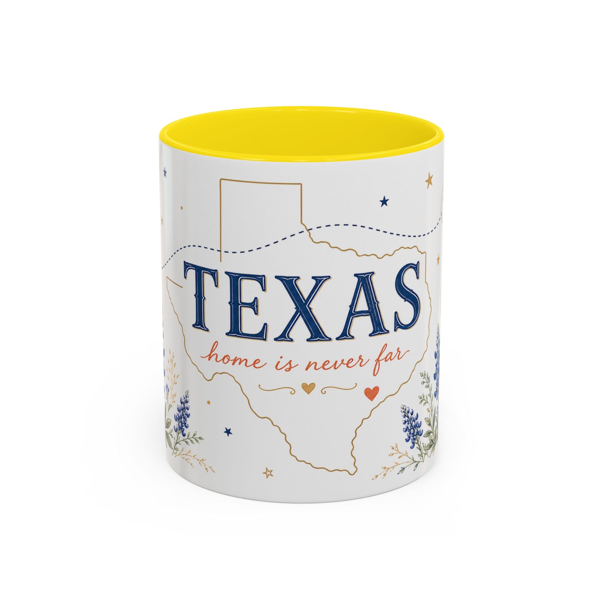 Texas State Map Mug | Bluebonnet Botanical Design, Home Reminder Coffee Cup