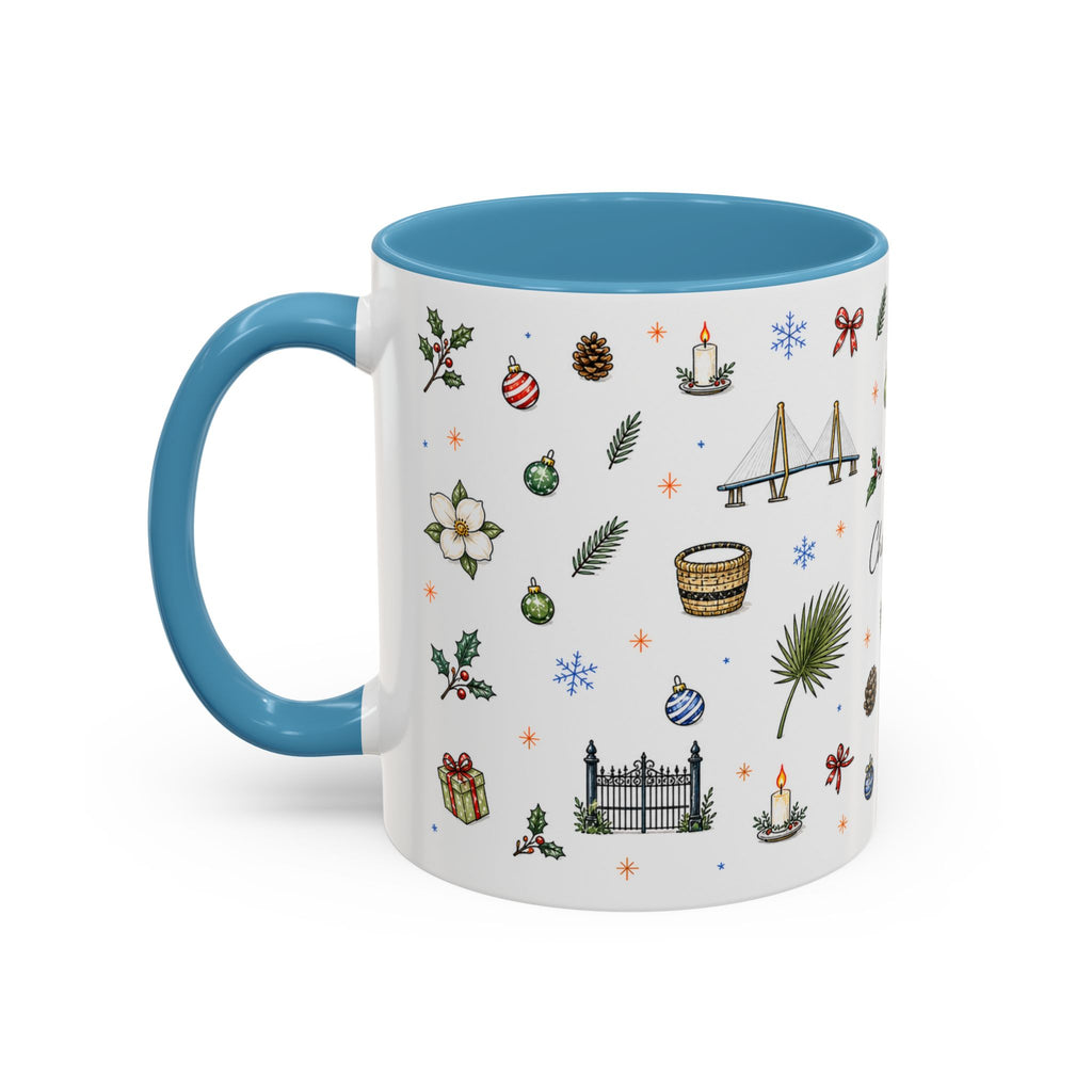 Charleston Christmas Mug | Watercolor City Souvenir, Holiday Travel Gift (11oz/15oz)