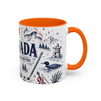 O Canada True North Coffee Mug | Canadian Pride Gift | Accent Color Ceramic 11oz 15oz