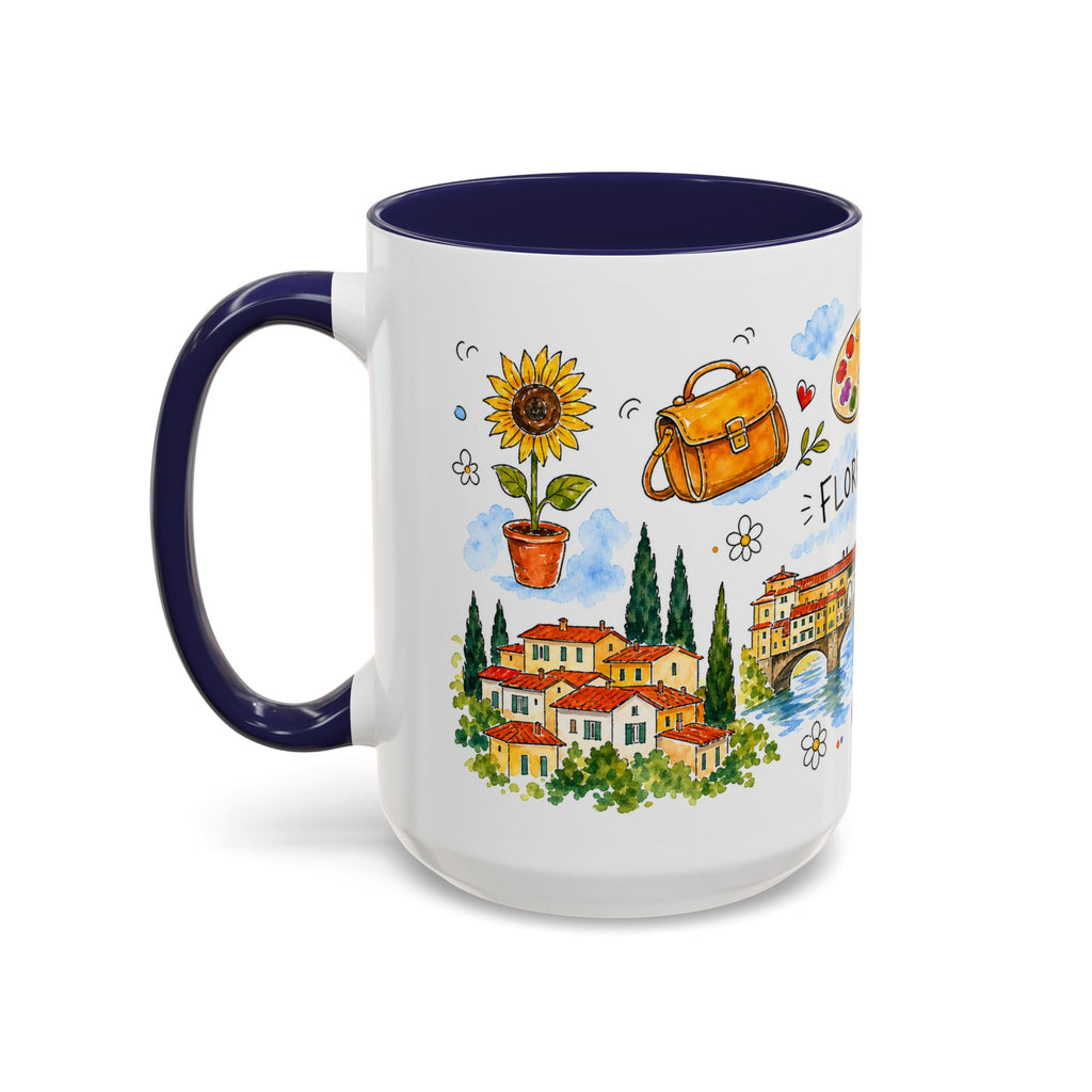 Florence Travel Mug | European City Souvenir Accent Coffee Mug | 11oz 15oz Ceramic Cup