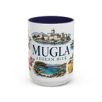 Mugla Coffee Mug | Turkey Travel Souvenir | Vintage Illustrated City Gift | 11 oz 15 oz Accent Mug
