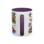 New Orleans Illustrated Travel Mug | City Souvenir Accent Coffee Mug | 11oz 15oz Ceramic Cup