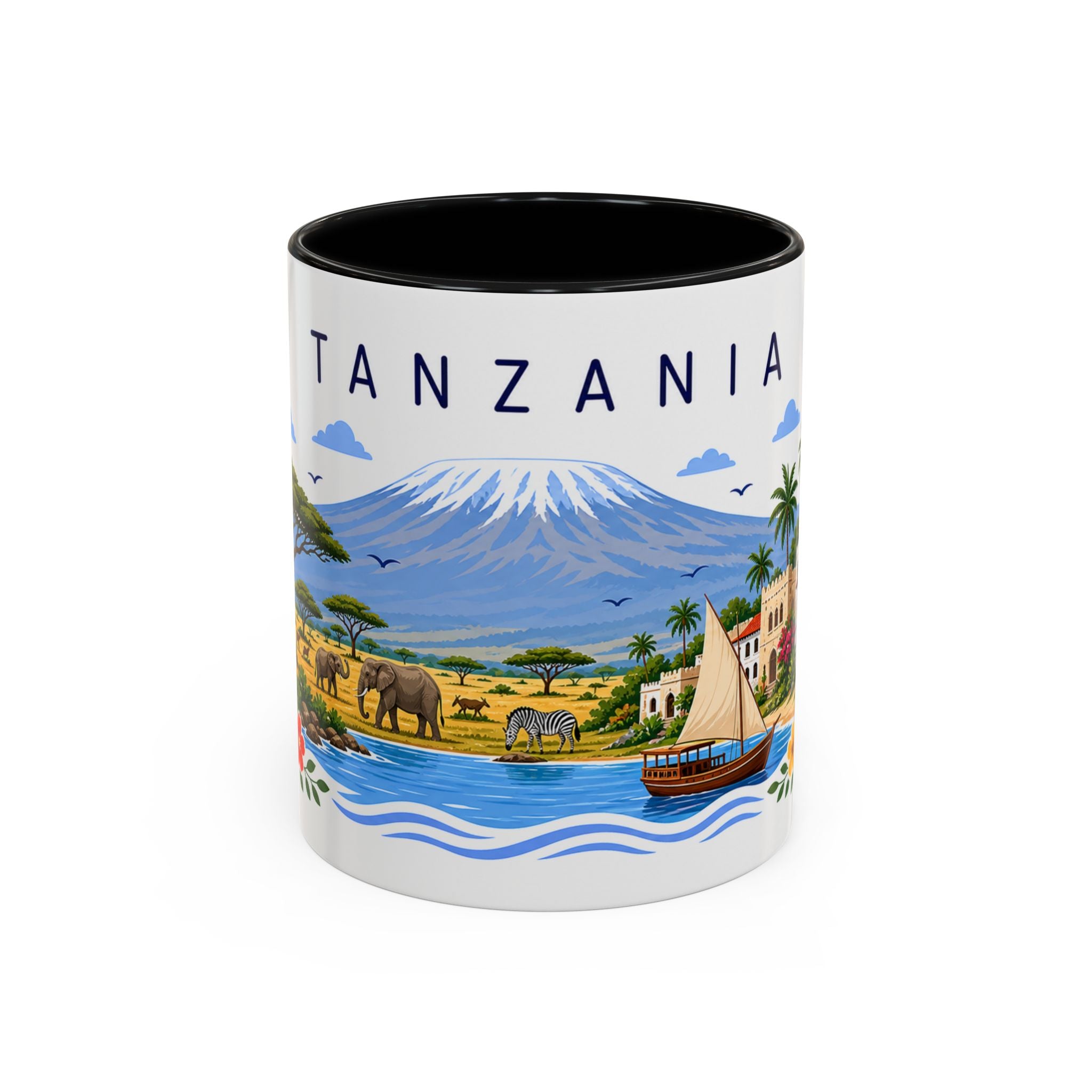 Tanzania Coffee Mug | Travel Souvenir Accent Mug | Place Gift Ceramic Cup 11oz 15oz