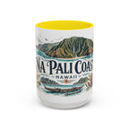 Na Pali Coast Mug, Hawaii Travel Souvenir, Bucket List Gift, Accent Ceramic Coffee Mug 11oz 15oz