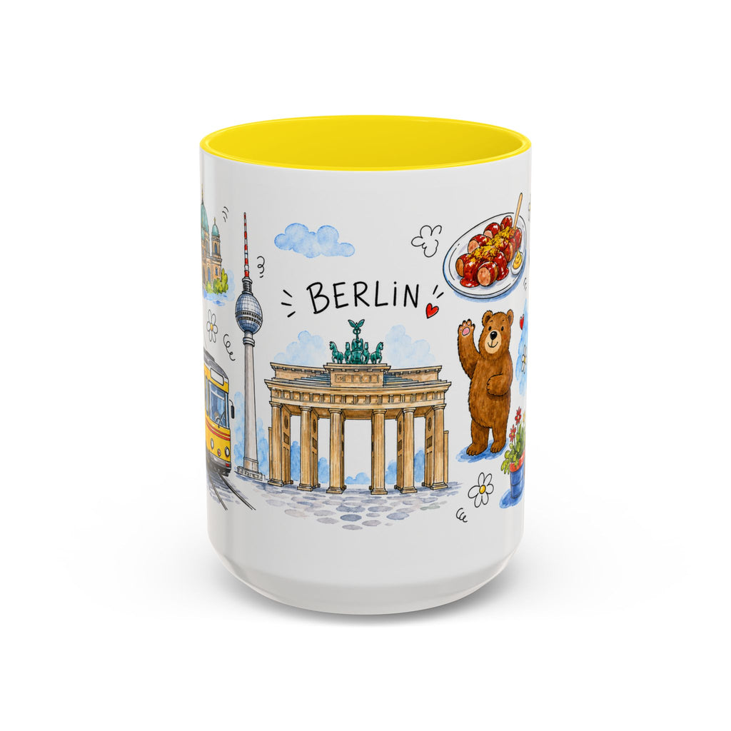 Berlin Travel Mug | European City Souvenir Accent Coffee Mug | 11oz 15oz Ceramic Cup