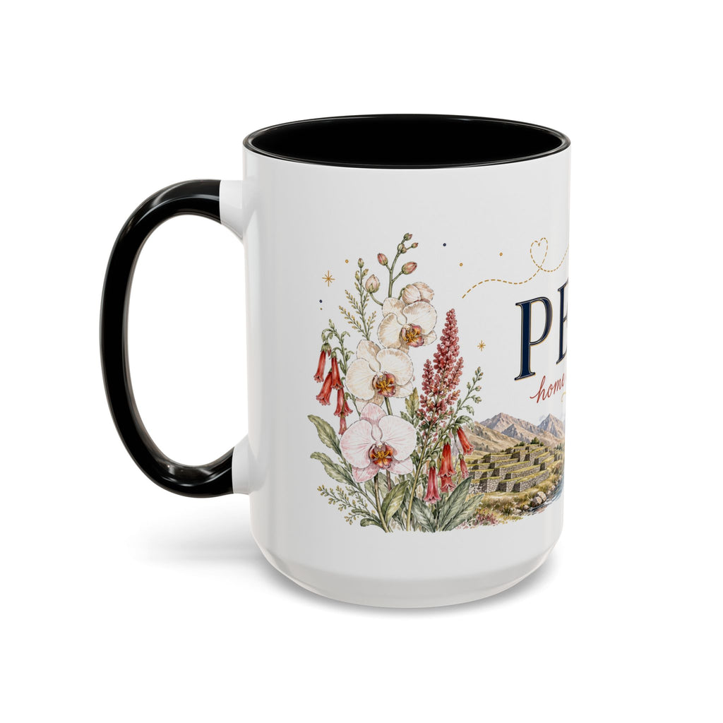 Peru Home Country Mug | Moving Away Gift | Long Distance Friendship | 11 oz 15 oz Accent Mug