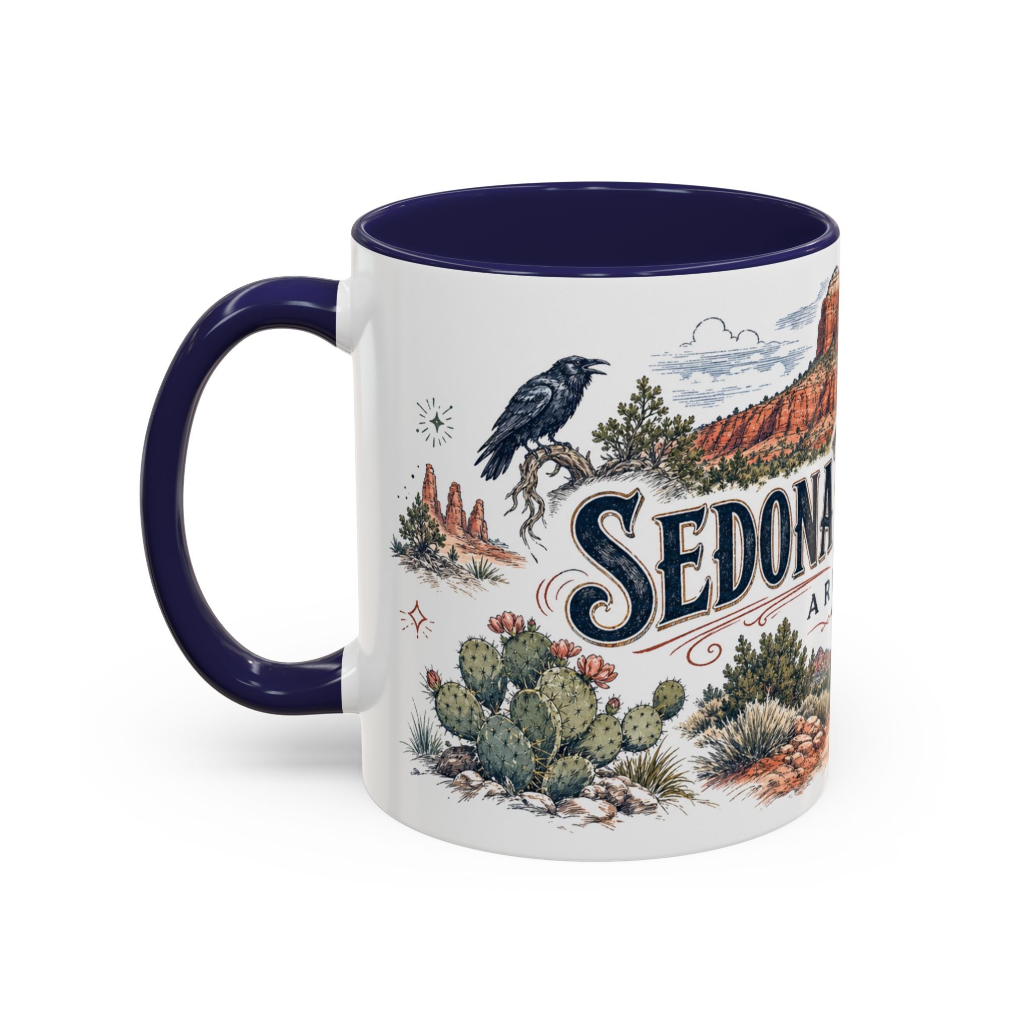 Sedona Red Rocks Mug, Arizona Travel Souvenir, Bucket List Gift, Accent Ceramic Coffee Mug 11oz 15oz