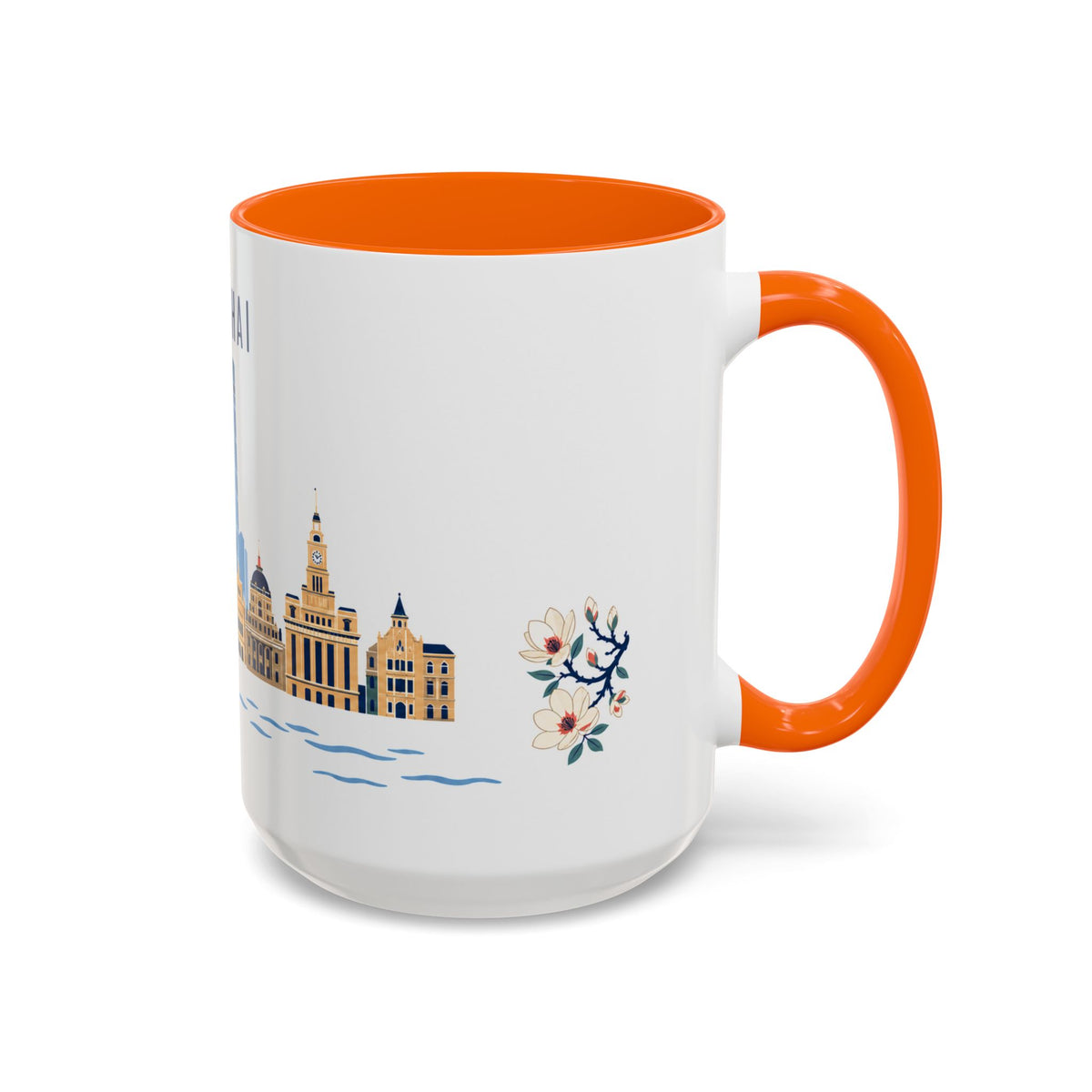 Shanghai Coffee Mug | China Travel Souvenir | Porcelain Decal City Gift | 11oz 15oz Accent Mug