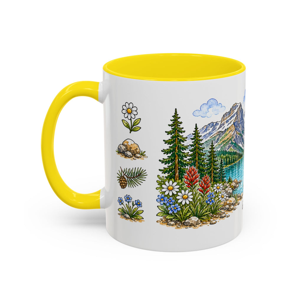 Glacier National Park Mug | US Travel Souvenir Accent Coffee Mug | 11oz 15oz Ceramic Cup