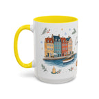 Copenhagen Christmas Mug | Watercolor Travel Souvenir | Holiday Gift | Accent Ceramic Coffee Cup 11oz 15oz