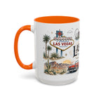 Las Vegas Coffee Mug | United States Travel Souvenir | Vintage Illustrated City Gift | 11 oz 15 oz Accent Mug