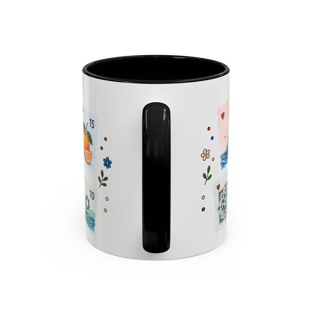 Casablanca Coffee Mug | Postage Stamp Collage Mug | Travel Souvenir Accent Cup 11oz 15oz