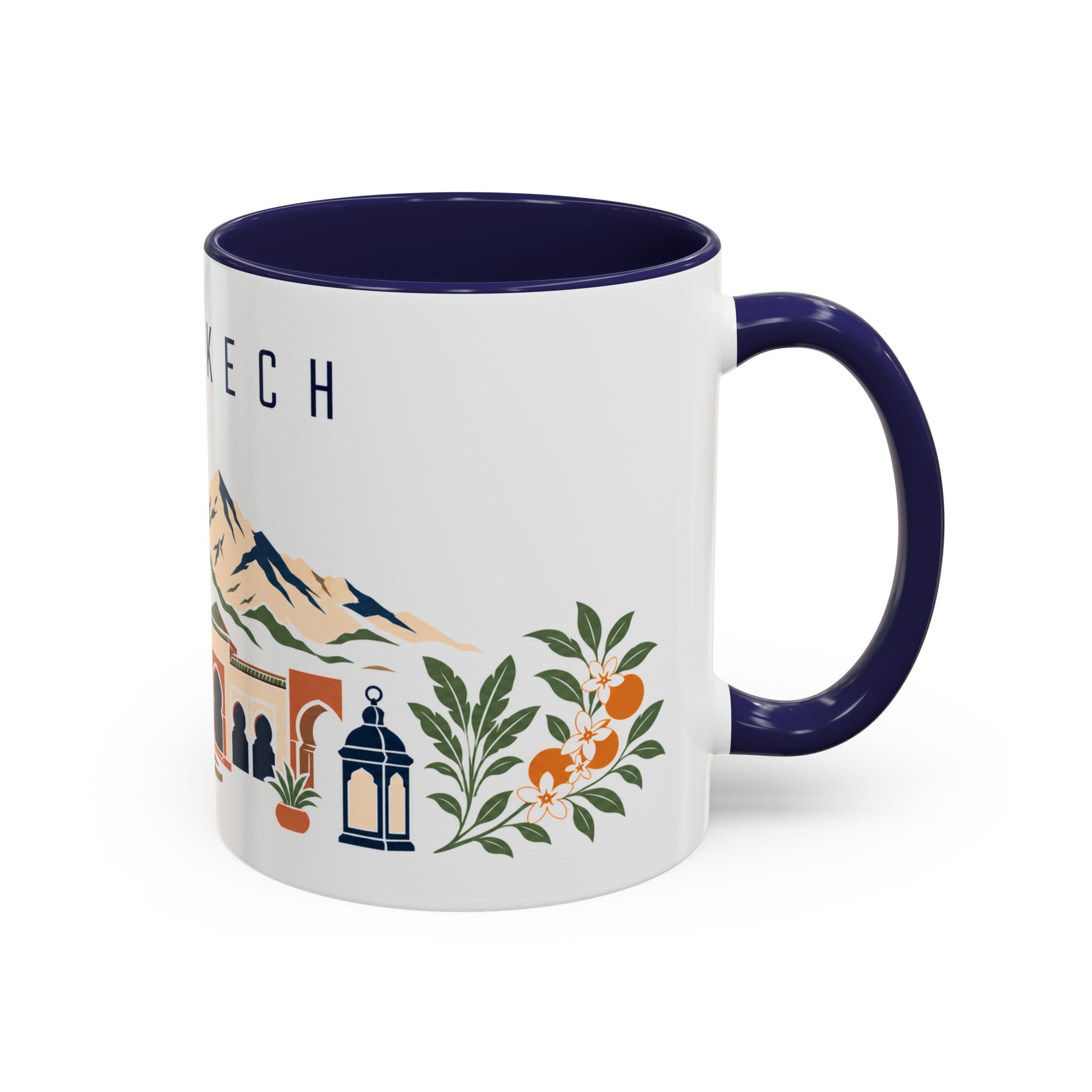 Marrakech Coffee Mug | Morocco Travel Souvenir | Porcelain Decal City Gift | 11oz 15oz Accent Mug